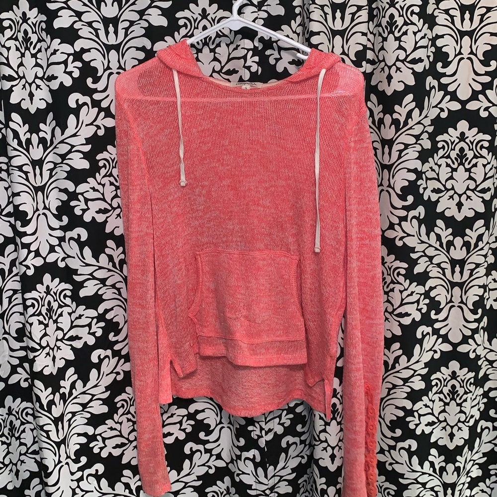 Long sleeve pink sweater